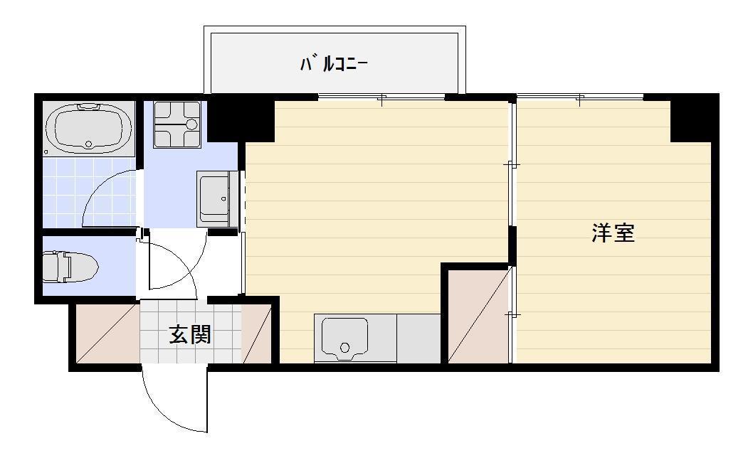 IS常盤(1DK/9階)の間取り写真