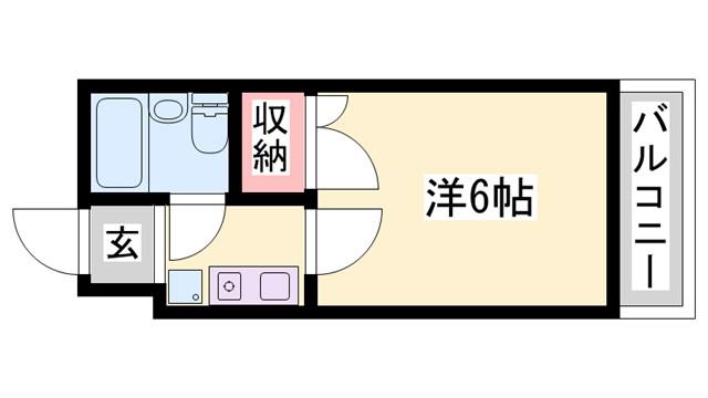 パレス大蔵谷(1K/1階)の間取り写真