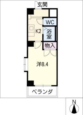 スターブル・517(1K/5階)の間取り写真