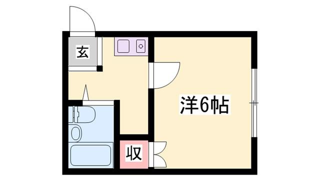 サンパレス(1K/1階)の間取り写真