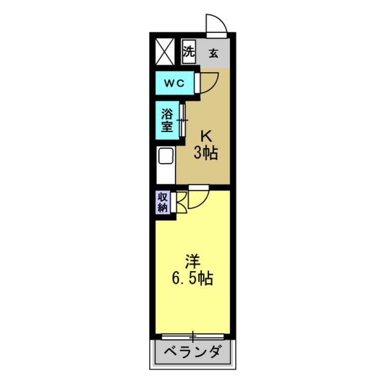 MYROOM旭(1K/1階)の間取り写真
