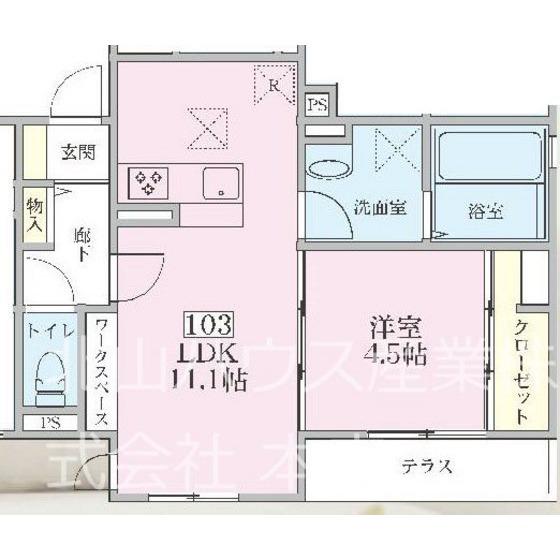グランビア(1LDK/2階)の間取り写真