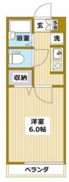 VILLA510 NO.6(1K/1階)の間取り写真