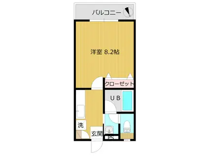 コーポ リベラル(1K/1階)の間取り写真