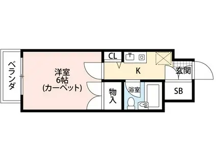 エトワール福島第3(1K/11階)の間取り写真