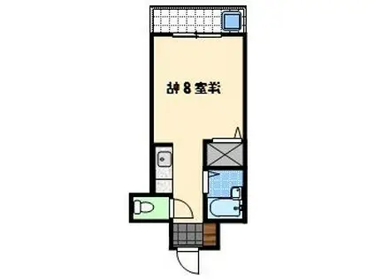 メゾンエスポワール家野町(1K/3階)の間取り写真