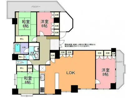 メープル・コープ・ミヤ(4LDK/6階)の間取り写真