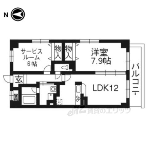 ベリエ茶五(2LDK/2階)の間取り写真