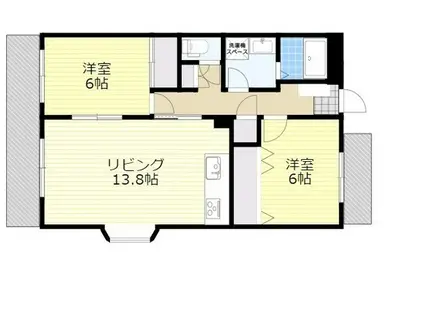 エスポワールⅢ(2LDK/2階)の間取り写真