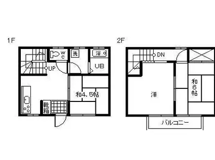 ボヌール(3K/1階)の間取り写真
