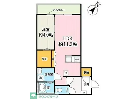 さいたま市見沼区東門前共同(1LDK/1階)の間取り写真