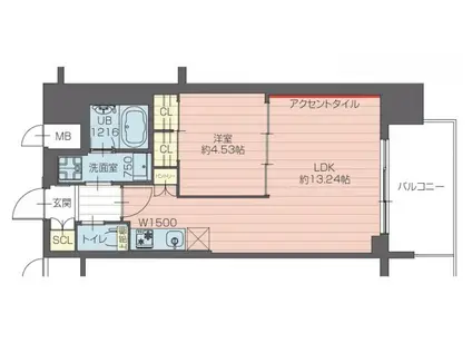 プレジオ永和ASIAN(1LDK/14階)の間取り写真