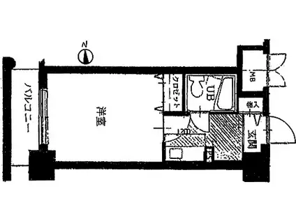 メゾン・ド・北円山(1K/13階)の間取り写真