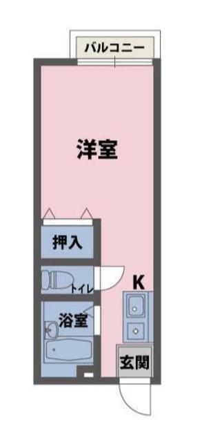 メゾンブランシュ(1K/2階)の間取り写真