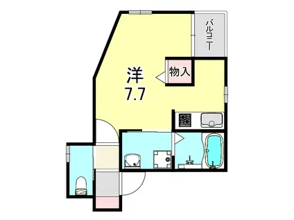エターナルシー大久保(1K/1階)の間取り写真