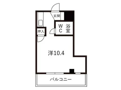 ハイツ東陽(ワンルーム/3階)の間取り写真