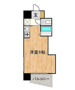ダイアパレス御門II(ワンルーム/8階)の間取り写真