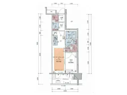 プレシス東京三ノ輪(1LDK/5階)の間取り写真