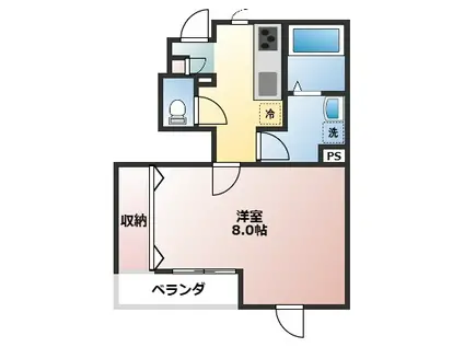 リーブル木下(1K/1階)の間取り写真