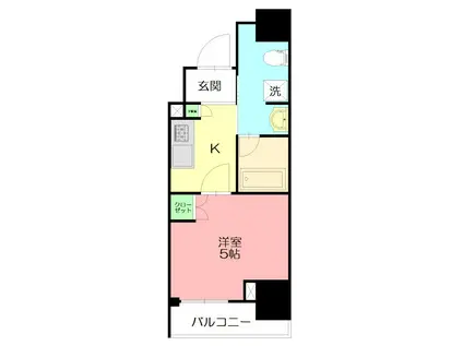 GRANDREVE横濱 I(1K/5階)の間取り写真