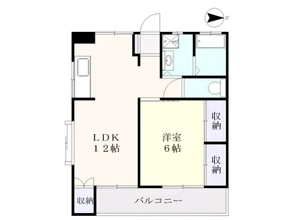 シティハイツあさか(1LDK/1階)の間取り写真