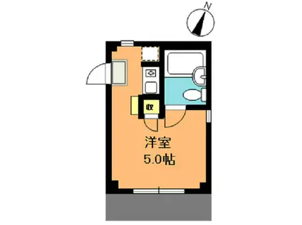 ベルーナハイツ(ワンルーム/1階)の間取り写真