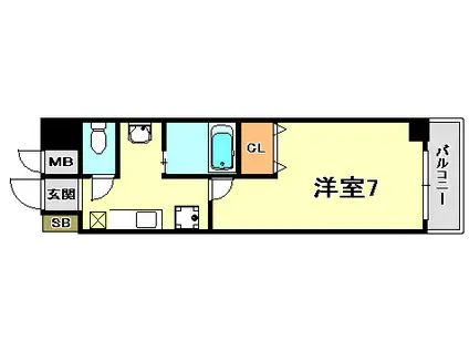 フルール須磨(1K/1階)の間取り写真