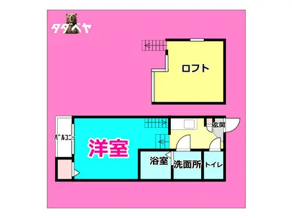 GRACE(1K/1階)の間取り写真