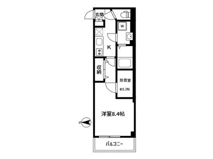 CASA 南千住(1K/3階)の間取り写真