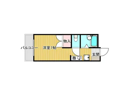 メゾンエルアンドジョイ(1K/1階)の間取り写真