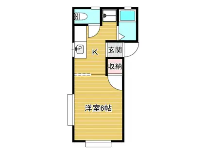 モンパレス安中原市(ワンルーム/2階)の間取り写真