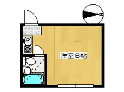 ブルーメ寿美吉(ワンルーム/1階)の間取り写真