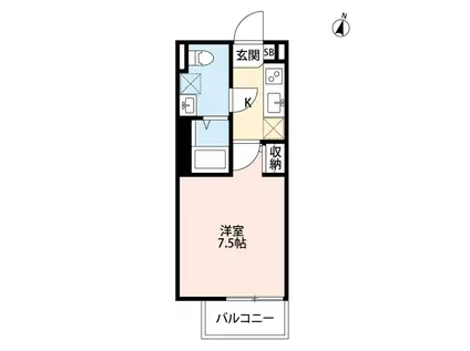 A・CORSO太秦(1K/3階)の間取り写真