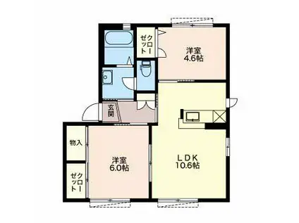 パストラルコート・SC(2LDK/1階)の間取り写真