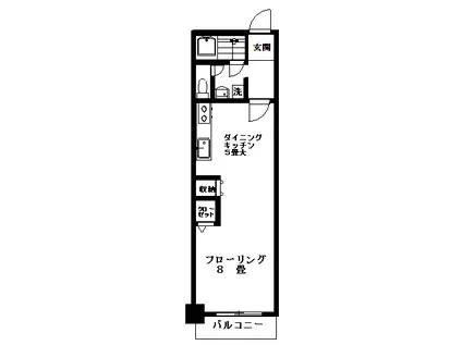 赤羽アボードⅠ(ワンルーム/7階)の間取り写真