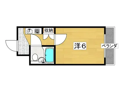 エクセルシード(1K/3階)の間取り写真