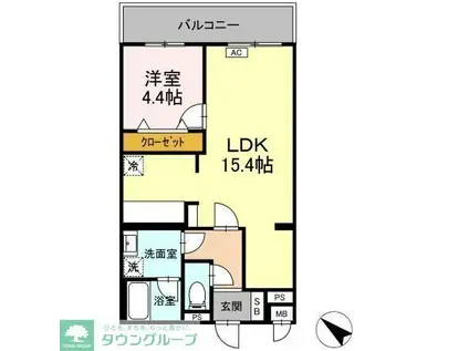 ROYAL HILLS(1LDK/4階)の間取り写真