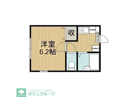 リリックコート綾瀬II番館(1K/1階)の間取り写真