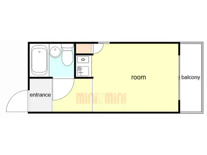 ダイドーメゾン甲東園II(ワンルーム/3階)の間取り写真