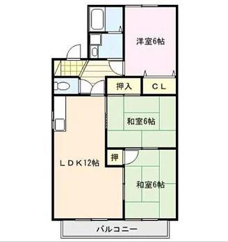 アーバンライフ津福(3LDK/1階)の間取り写真