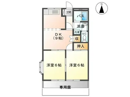 プロニティ杉山II(2DK/2階)の間取り写真