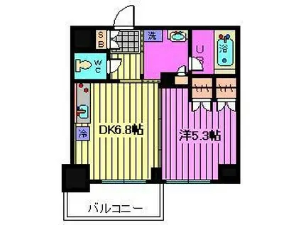 LA CLAIR 南浦和(1DK/9階)の間取り写真