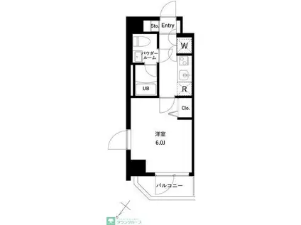 アーバンパーク行徳ステーションフロント(1K/6階)の間取り写真