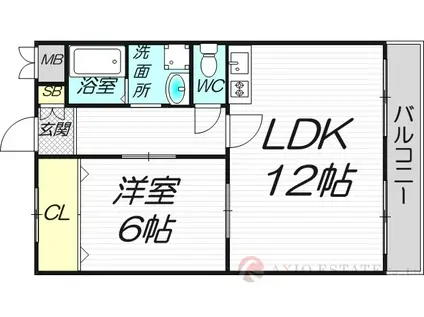 第一星栄ハイツ(1LDK/2階)の間取り写真