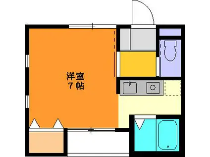アネックスONE7帖タイプ(1K/2階)の間取り写真
