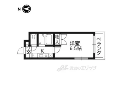 ヴィラ羅生門(1K/1階)の間取り写真