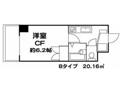 ドミール大鳥居(1K/5階)の間取り写真