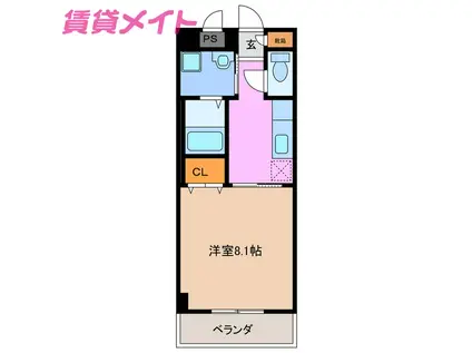 ラヴニール(1K/3階)の間取り写真