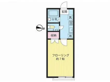 ウインベル北綾瀬II(1K/1階)の間取り写真