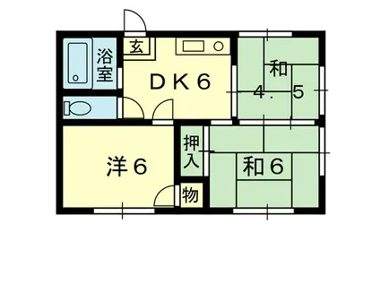 メゾン上ノ郷A(3DK/1階)の間取り写真